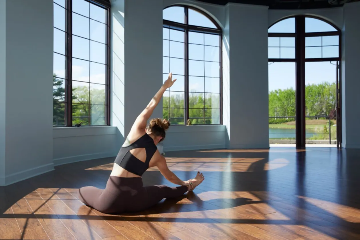 Wellness Retreats & Spa Resorts in Wisconsin Kohler Waters Spa yoga on the lake